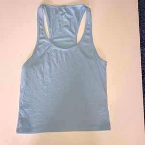 garage light blue tank top